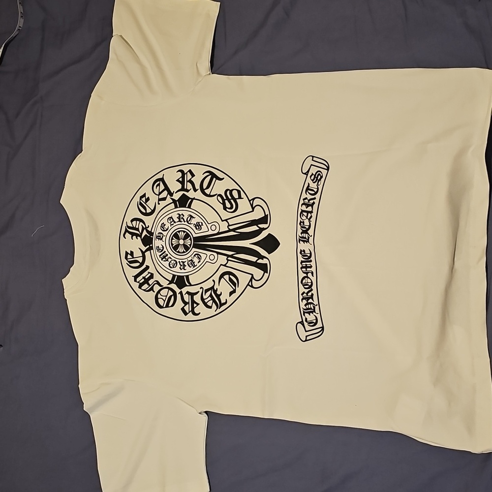 Chrome Hearts White Tee with Dark Graphic